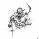 David vs Goliath tattoo design idea