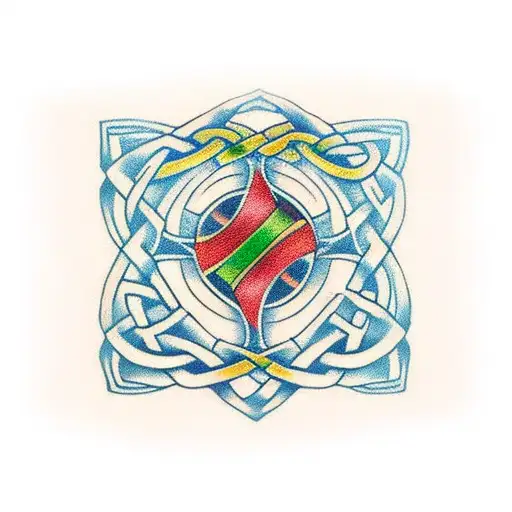 celtic knot biceps bracelet tattoo design idea