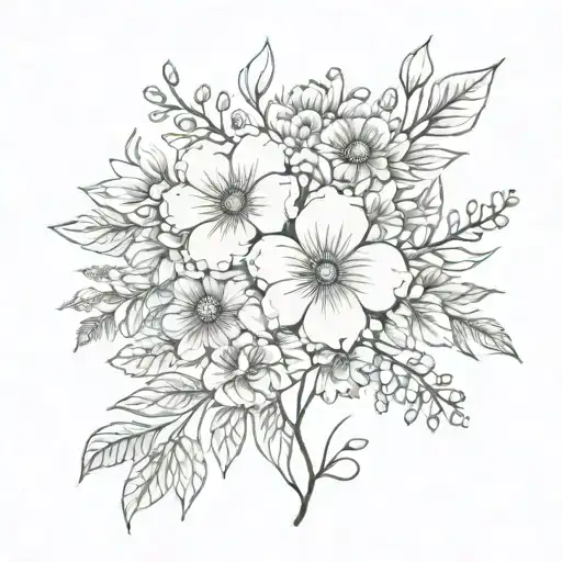 Flowers and god is within her she will no fall psalms 46:5 tattoo design idea