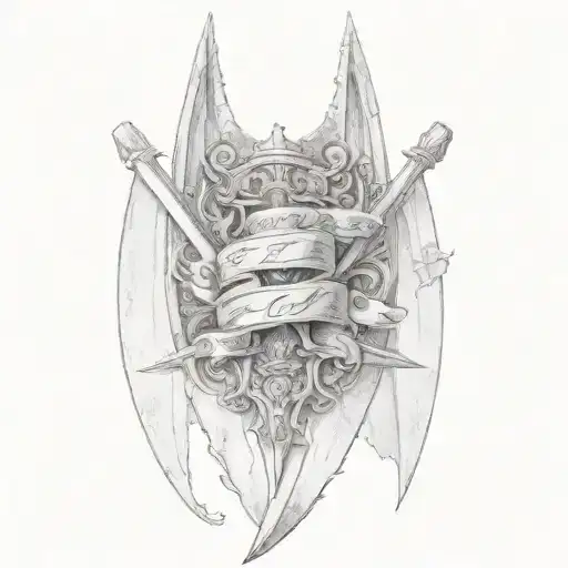 a double edged sword with Isaiah 41:10 written on the blade  tattoo design idea