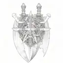 a double edged sword with Isaiah 41:10 written on the blade  tattoo design idea