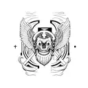 stoicism courage justice wisdom moderation memento mori tattoo design idea