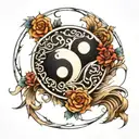 yin yang, Gemini tattoo design idea