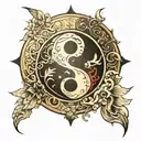 yin yang, Gemini tattoo design idea