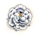Peony tattoo design idea