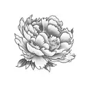 Peony tattoo design idea