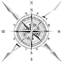 A minimalist compass with the phrase 'Keep Moving Forward' encircling it, representing the client's passion for travel and their determination to always progress in life. tattoo design idea