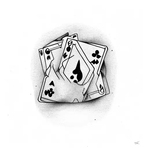 Joker sitting throwing dices tattoo design idea