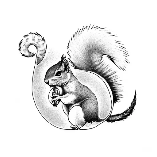 Squirrel Basque tattoo design idea
