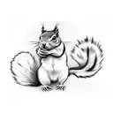 Squirrel Basque tattoo design idea