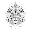 lion and gladiator  tattoo design idea