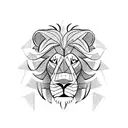 lion and gladiator  tattoo design idea