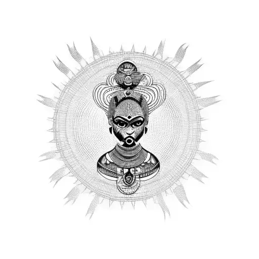 African goddess oshun tattoo design idea