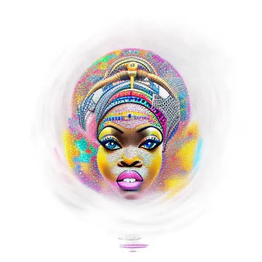 African goddess oshun tattoo design idea