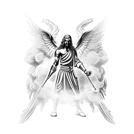 Angel With Sword Stickers  40 Results  Zazzle