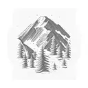 national park mix with 5 people  tattoo design idea