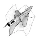 simple paper airplane the shadow is a fighter jet tattoo design idea