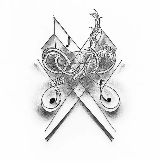 A tattoo design that combines music and philosophy tattoo design idea