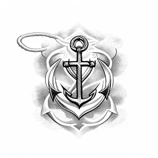 anchor with heart and cross tattoo design idea