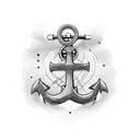 anchor heart and cross tattoo design idea