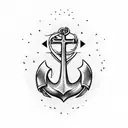 anchor heart and cross tattoo design idea
