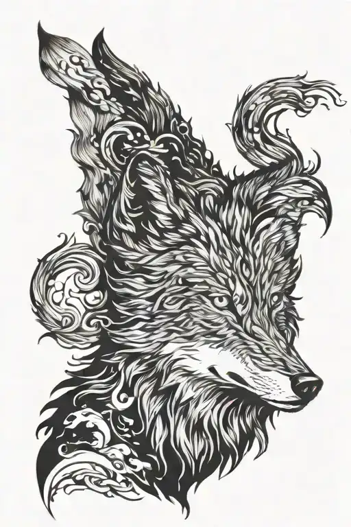Her soul is a pack of wolves A silhouette, rarely seen, and yet believed in A Phoenix searching for her flame  tattoo design idea