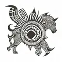 African symbol tattoo design idea