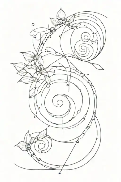 fibonacci sequence tattoo design idea