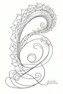 fibonacci sequence tattoo design idea