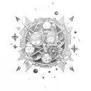 orions belt tattoo design idea