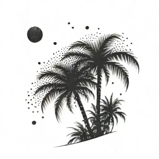 Palm Tree tattoo design idea