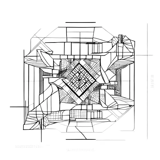 Architectural landmarks tattoo design idea