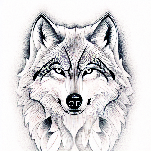 Wolf tattoo design idea
