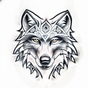 Wolf tattoo design idea