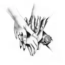 2 hands giving his fingers tattoo design idea