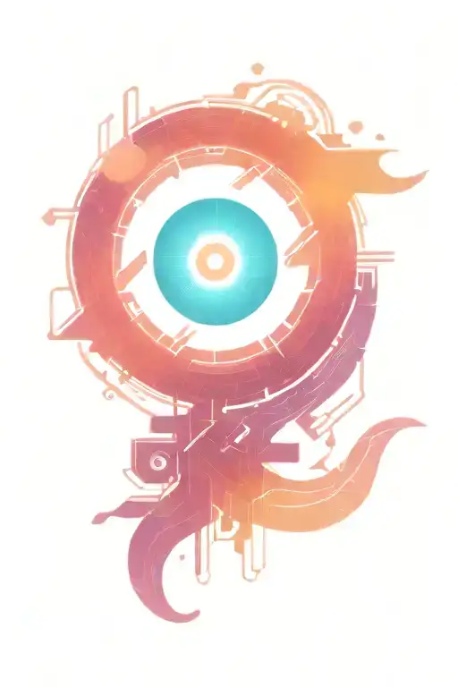 greek eye symbol formed tattoo design idea