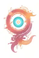 greek eye symbol formed tattoo design idea