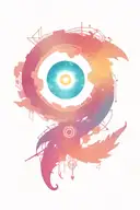 greek eye symbol formed tattoo design idea