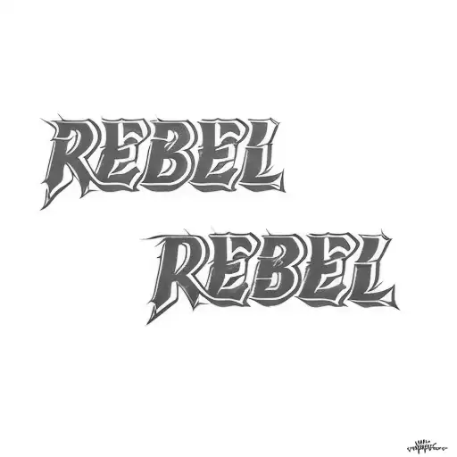 the word rebel tattoo design idea