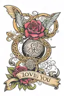 I love you to infinity and beyond tattoo design idea