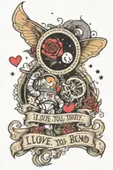 I love you to infinity and beyond tattoo design idea