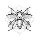 Honey Bee tattoo design idea