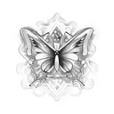 small butterflies with cosmic stars tattoo design idea