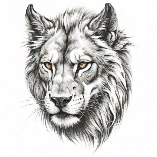 wolf lion sparta tattoo design idea