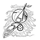 Rocket League Octain car with Olive branch boost tattoo design idea