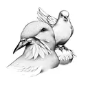 two doves above  tattoo design idea