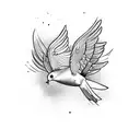 two doves above  tattoo design idea