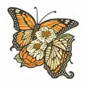 monarch butterfly  tattoo design idea
