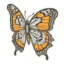 monarch butterfly  tattoo design idea