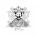 kimono samurai tattoo design idea